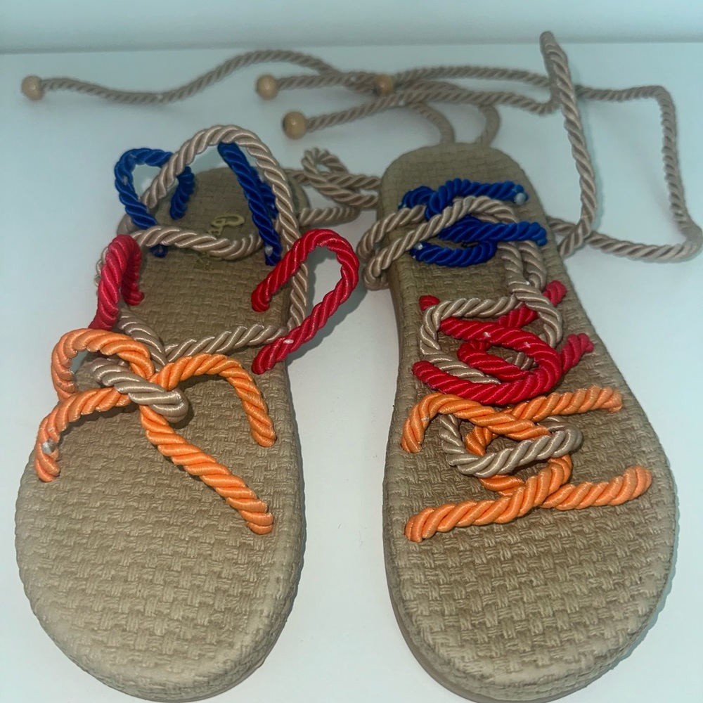Colorful Rope Sandals - Picture 2 of 3